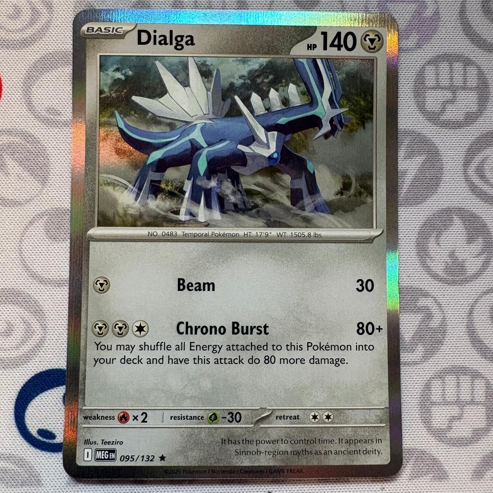 Dialga 095/132 Rare Mega Evolution Pokemon Holo Near Mint
