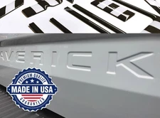 COMPATIBLE WITH 2022 23 24 25 26 DOMED RAISED US BLACKENED FLAG TAILGATE LETTERS