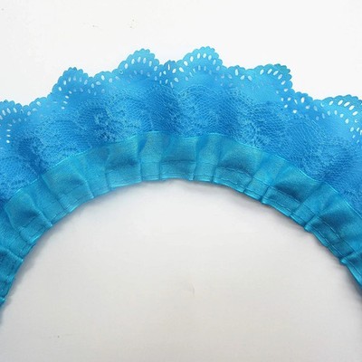 2 1/2 inch wide 3-layer ruffled Lace Trim Gathered select color price per yard