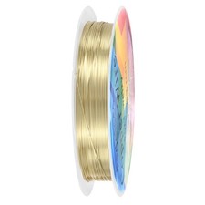 0.3 Mmx15m Jewelry Wire, 28 Gauge 49.2FT Craft Wire Copper Wire, Light Golden