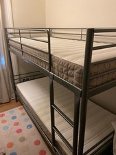 IKEA Svarta metal bunk bed in Silver Colour -  97 x 208cm
