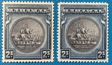 BAHAMAS 1931-46 KGV 2s Slate-purple & deep ultramarine SG131 + shade SG131? Mint