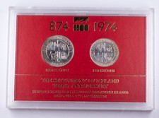 874-1974 The Settlement of Iceland 1100th Anniversary Silver 500 & 100 Kronur