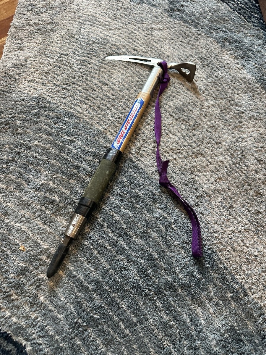 Vintage CAMP Interalp Ice Axe Premana Italy. Rare Wood And