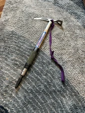 Vintage CAMP Interalp Ice Axe Premana Italy.  Rare Wood And Metal Combo