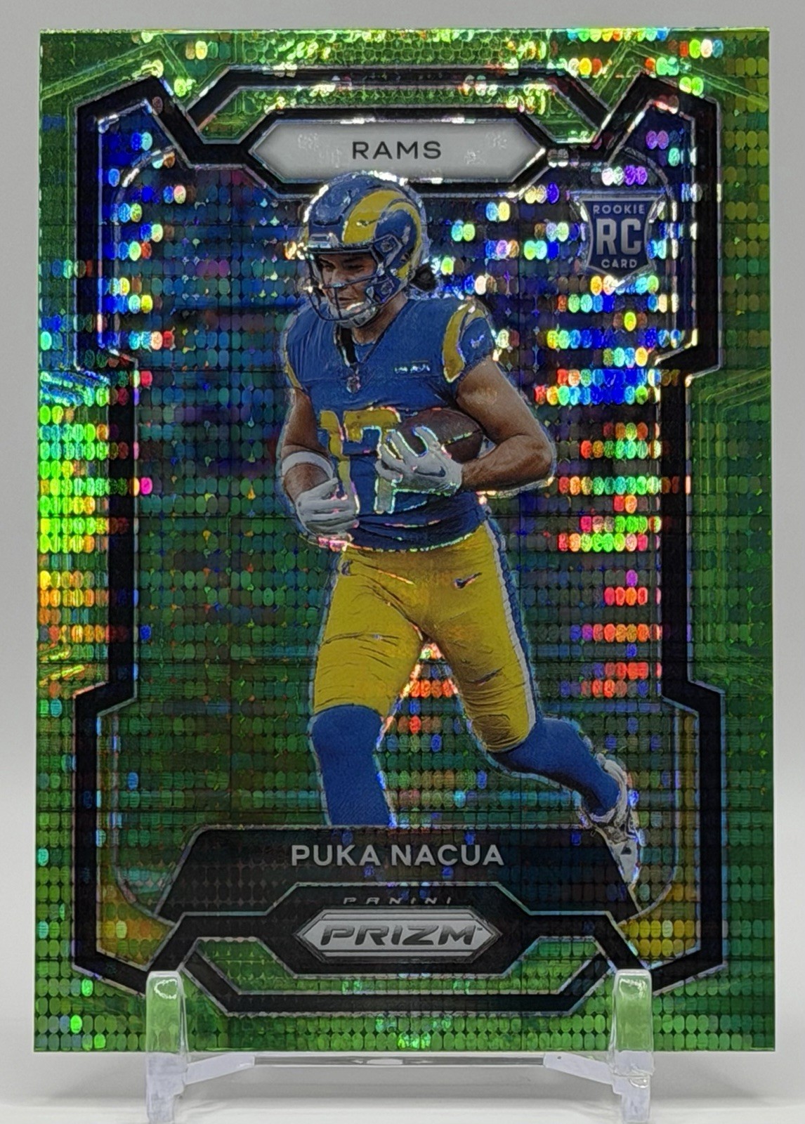 Puka Nacua Panini Prizm #357 Neon Green Pulsar