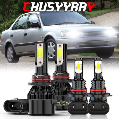 For Toyota Corolla 1993-1997 - 4X 9005+9006 LED Headlight Bulbs High Low Beam