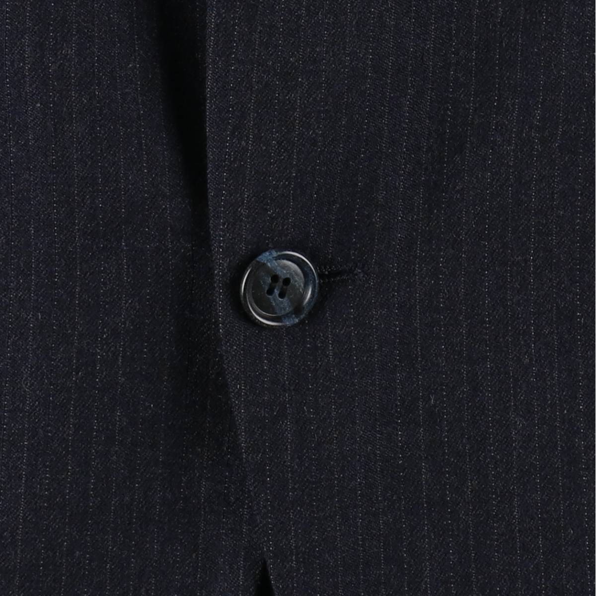 Used HARDY AMIES Stripe Pattern Navy Blazer Tailored Jacket Men's Size M image 8