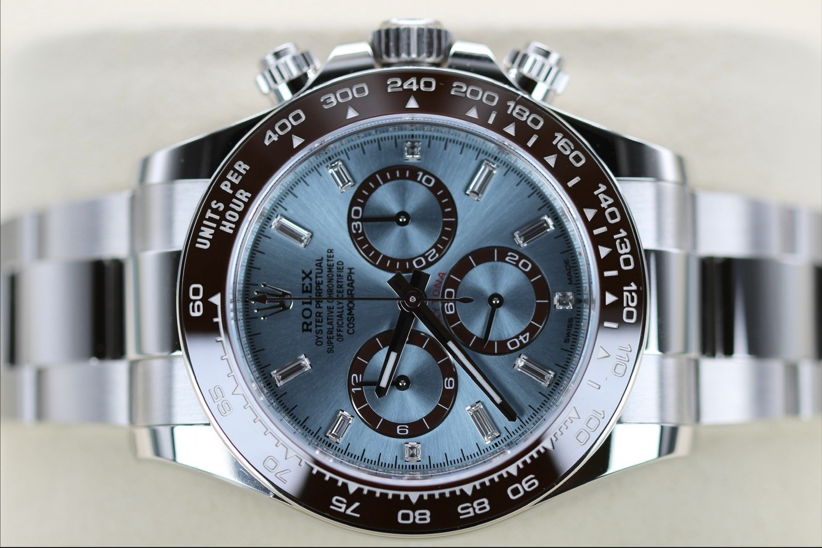 2026 Rolex Daytona Platinum 126506 Factory Baguette Diamonds Unworn image 5