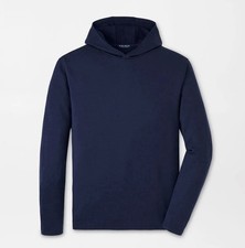 Peter Millar Navy Blue Excursionist Flex Hoodie MS25XK77 Sweatshirt NWT M