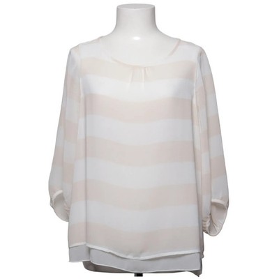 Comma, Bluse, Größe: 40, Weiß/Beige, Streifen, Damen #M7H