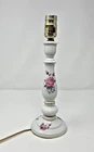 Vintage Pink Floral Boudoir Lamp 13"