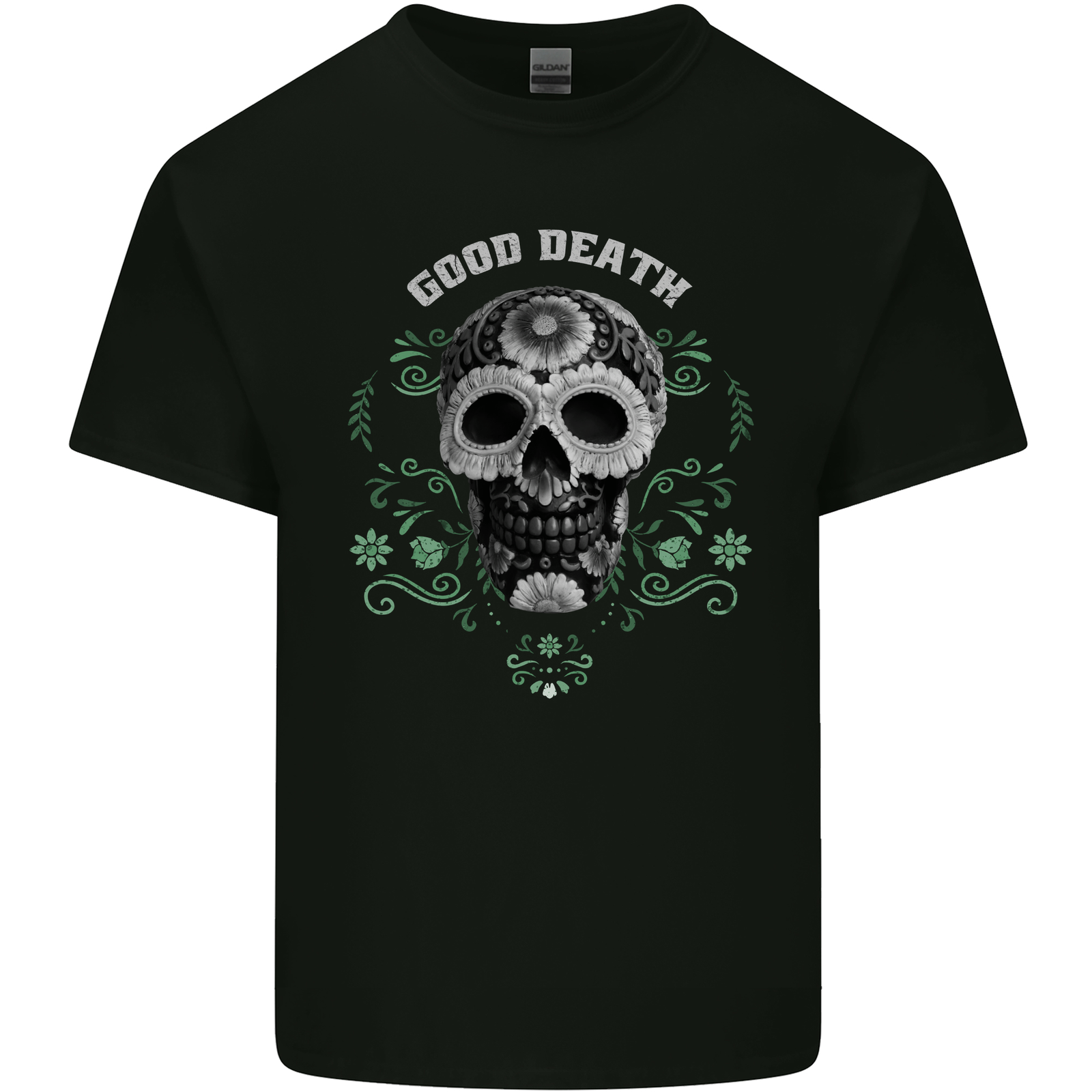 Good Death DOTD Day of the Dead Sugar Skull Mens Cotton T-Shirt Tee Top