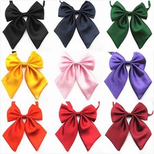 10 PCS Women Girl Student Adjustable Bow Tie Party Banquet Bank Satin Necktie