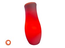 80er IKEA Mylonit Tischlampe rot neue Edison-LED 3W Handgeblasenes Glas Handmade