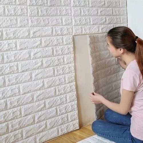 Debilidad desfile El cielo 70*30cm Foam 3D Tile Brick Wall Sticker Self-Adhesive DIY Wallpaper Panels  White | eBay