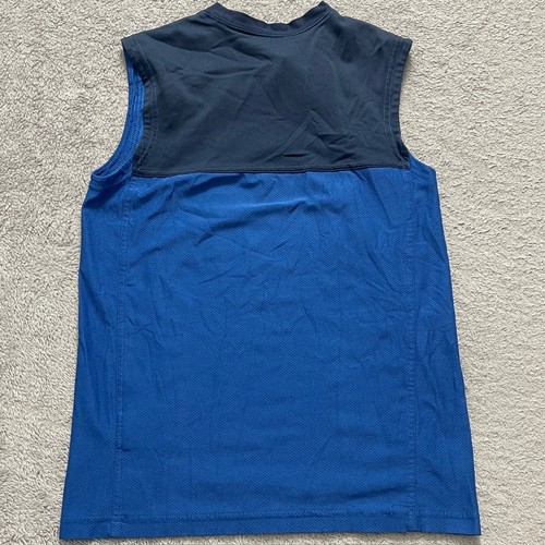 Nike Tank Boy's Size Medium Blue Swoosh Athletic Sleeveless Dri-Fit Shirt Youth - Picture 10 of 11