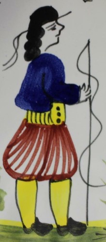Plato en forma de carcasa Quimper CAMPAÑA EXCELENTE ESTADO - Imagen 3 de 4