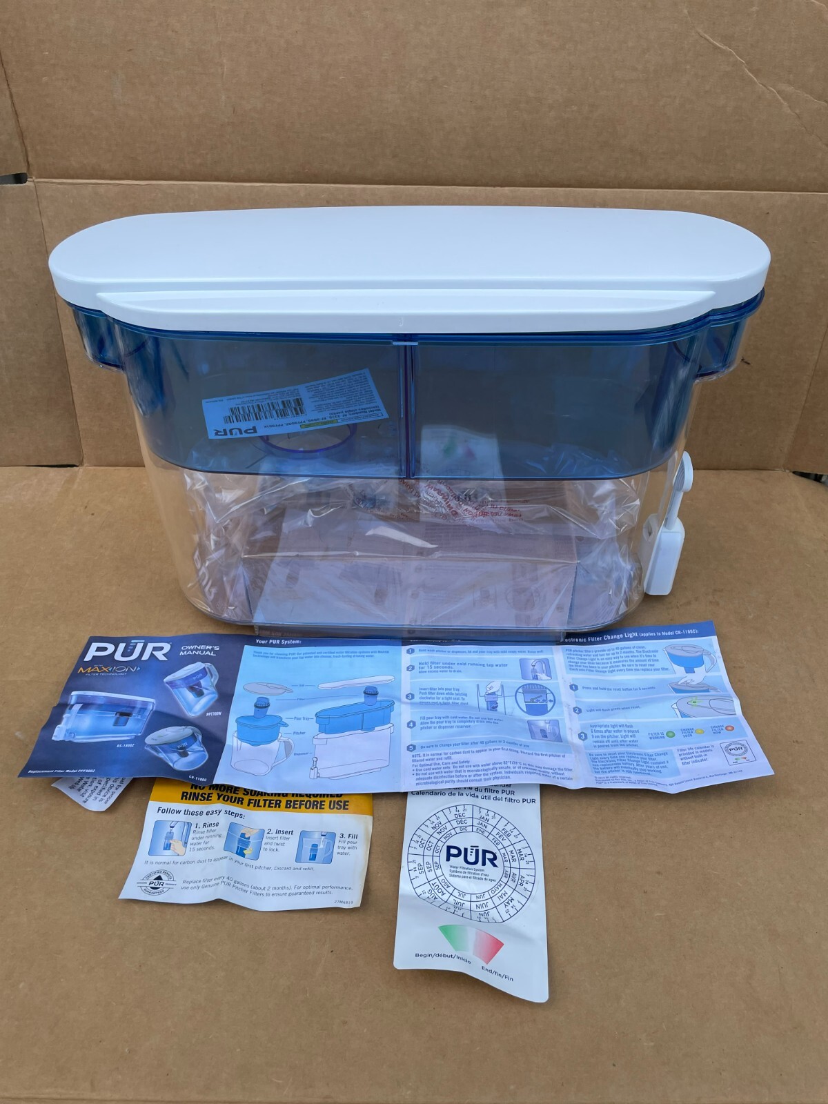 PUR 30 Cup Water Dispenser Filtration System Blue/White DS1800Z eBay