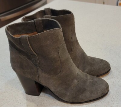Frye Myra Pull On Bootie Boot Shoe Brown Italian Leather Suede Womens Size 9 m