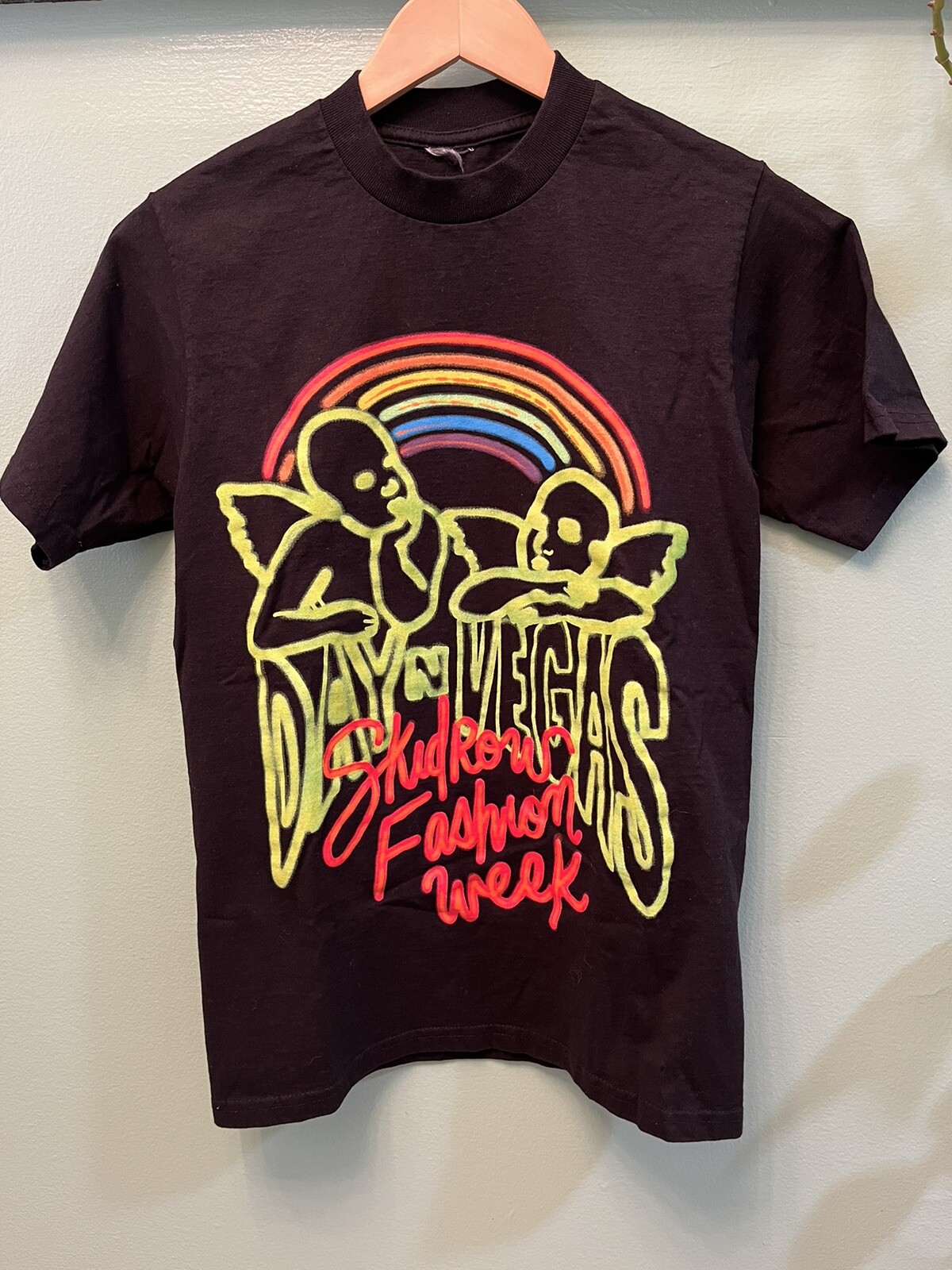 FILA Camicia Skid Row Fashion Week Day N Vegas Streetwear 2021 Day Glo Nero Small LA