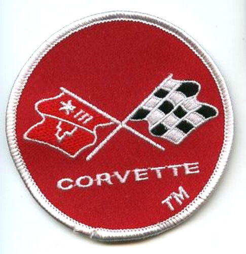 CHEVY RACING TEAM VINTAGE 1975 CORVETTE '75 CORVETTE NOSE EMBLEM PATCH - Afbeelding 1 van 1