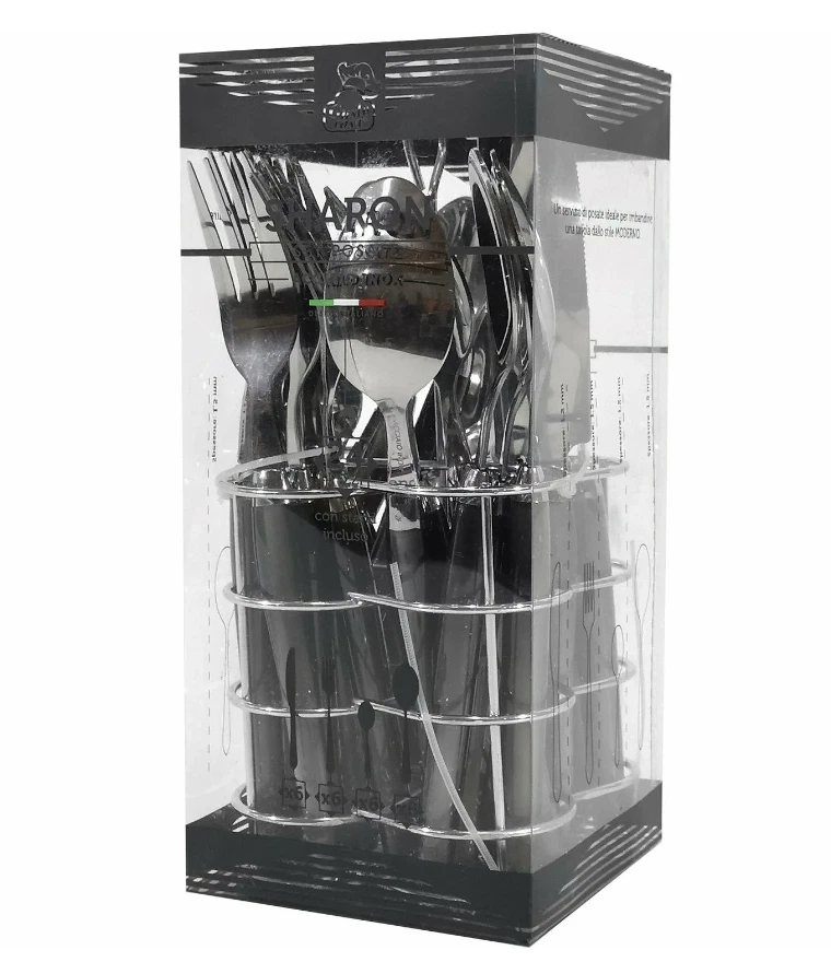 Set Servizio 24 Pezzi Posate Con porta posate Colorato Cucina - Immagine 2 di 4