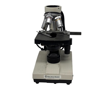 Fisher Scientific S90006B Binocular Microscope 4 Objectives 6V 20W Halogen Light