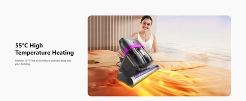 XuevoX Bed Mite Removal Vacuum Cleaner,UV Light,14K Pa, 36000 Rpm Min Tapping - Picture 13 of 15