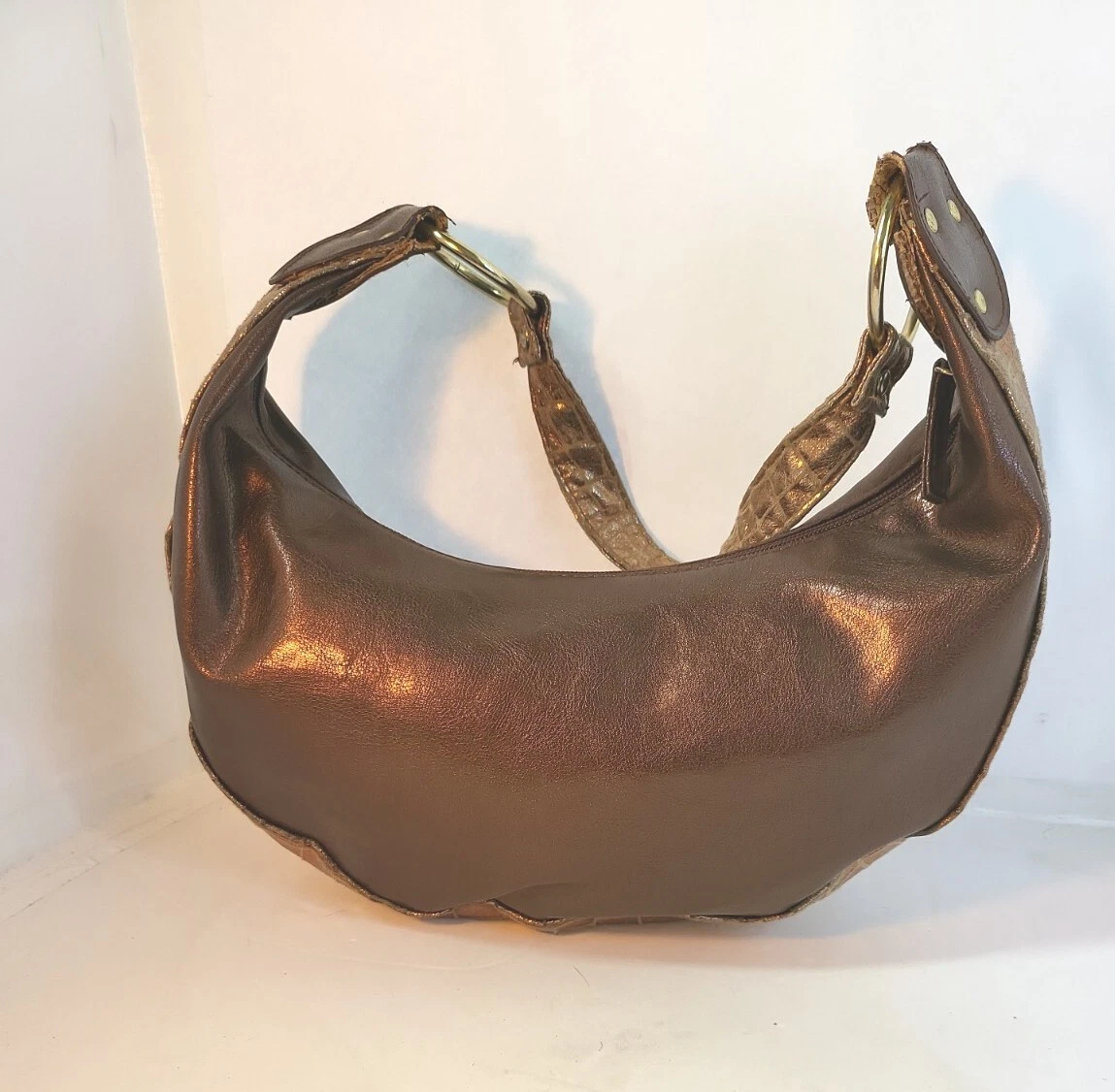 Solid Color Retro Crescent Bag, Casual Simple Felt Hobo Bag