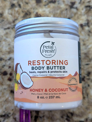 Petal Fresh Pure Restoring Honey & Coconut Body Butter (8oz) Organic Coconut Oil