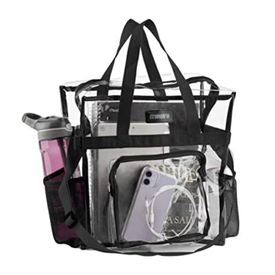 Bolso tote transparente Bolsillos de malla aprobados por el estadio