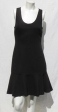 $98 BANANA REPUBLIC Ponte Knit Dress Fit and Flare Rear Zip Black US S 6 MINT