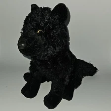 Wild Republic Solid Black Wolf Plush 12" Stuffed Animal Toy Cuddlekins