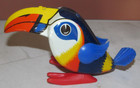 Vintage Wind-Up Tin Litho Toucan Parrot Tropical Bird Toy (NO KEY) (NOT TESTED) — photo 1