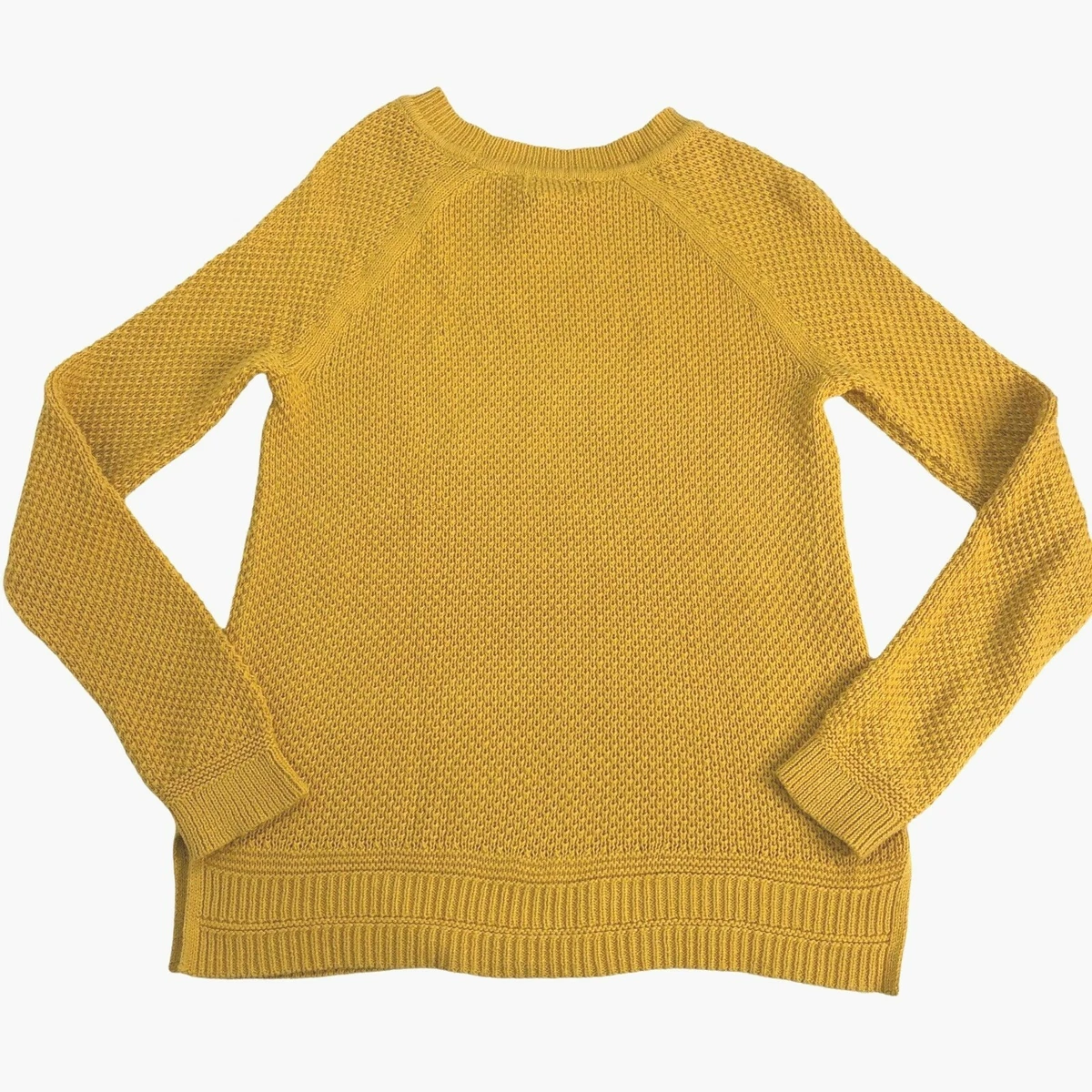 Yellow Sweater Waffle Pullover Mustard Old Navy Women s Small S eBay