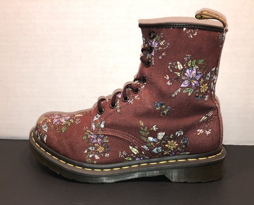 Dr Martens Castel Floral 8 Eyelet Women\u0026#039;s Air Wair Boots Size 8 AW004  | eBay