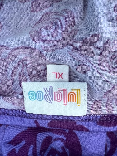 ABITO TUBINO LULAROE COLORATO FLOREALE VIOLA LG MANICA DEBBIE TAGLIA XL - Foto 6 di 7