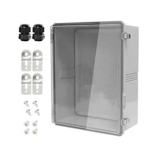 LeMotech Electrical Box, IP67 Waterproof Hinged Clear Cover Stainless Steel L...
