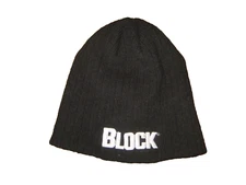 BLOCK Winter Skull Cap, Black with White Lettering