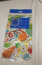 4 Gift Tissue Paper Sheets 20" x 30" Party Hat & Balloon Design Wrap New