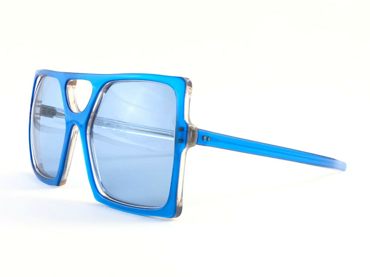 NEW VINTAGE ANGLO AMERICAN EYEWEAR SR WINSTON 70S BLUE BOBBY 