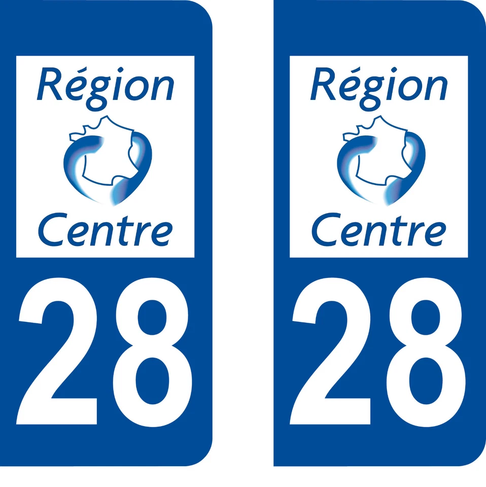 SAFIRMES Département 28 sticker 2 autocollants style immatriculation AUTO PLAQUE Centre