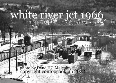 Boston & Maine RR  White River Junction Yard  1966 b&W 
