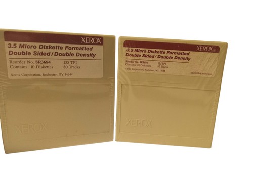 30 Count XEROX 3.5" Micro Diskette Formatted High Density 135 TPI 3 pack SEALED - Afbeelding 3 van 3