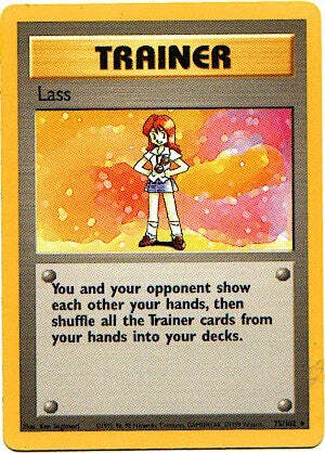 POKEMON BASE SET CARD 75/102 Trainer Lass