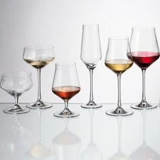 Crystalite Bohemia Alca Lead Free Crystal Wine Glasses Stemware Collection 