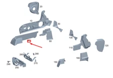 NEW MBGLA H247 OUTER FRONT RIGHT GUIDE GUIDE RAIL COVER A24791902009051