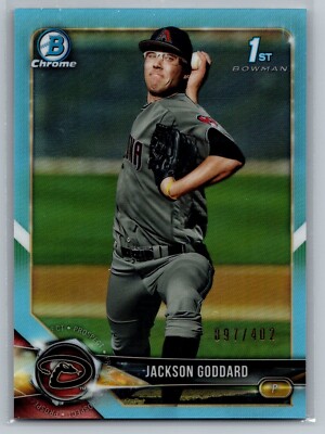 2018 Bowman Draft #BDC-147 Jackson Goddard Chrome Sky Blue Refractor SP/402