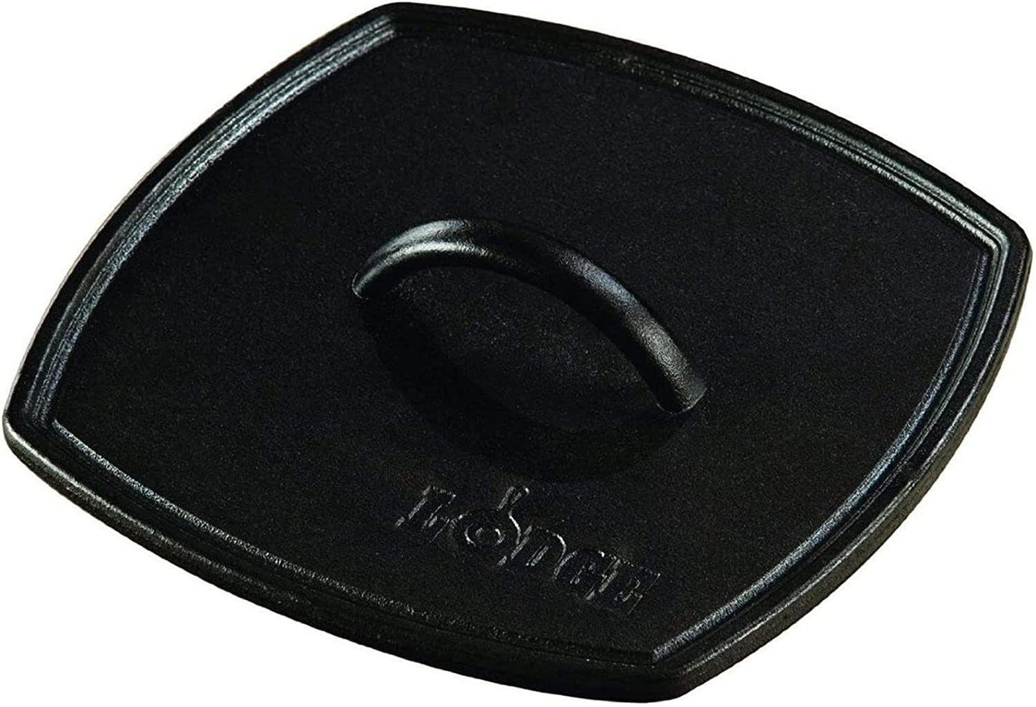 Lodge LPP3 Cast Iron Square Ribbed Panini Press, 8.25-Inch